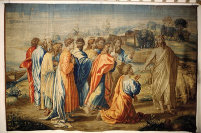 La encomienda de Cristo a Pedro de Raffaello Sanzio Raphael
